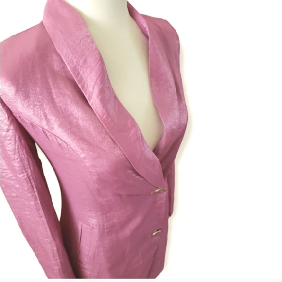 NWT Pretty Little Thing Silky Pink Blazer Dress - Picture 3 of 5